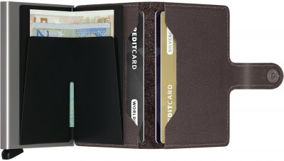Kožená peněženka Secrid v tmavě hnědé barvě